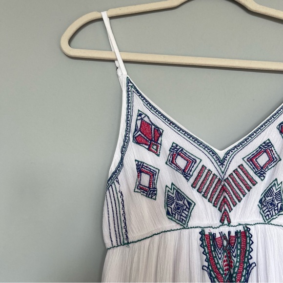 Japna Vintage Embroidered Maxi Dress | White | Colorful | Size S | Women - Picture 4 of 9